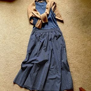 Navy blue and gray skirt